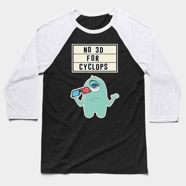 Comic 3D Glasses Zyklop Cinema Film Comic Gift Baseball T-Shirt by MrTeee